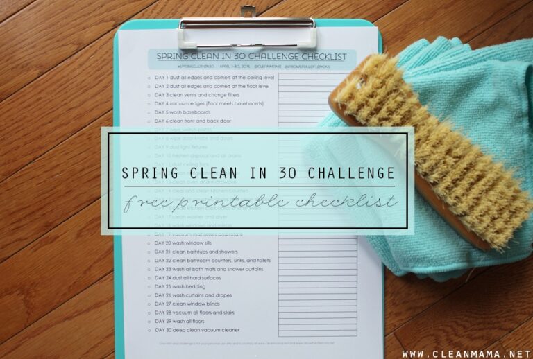 Cleaning checklist – 20 items to spring clean