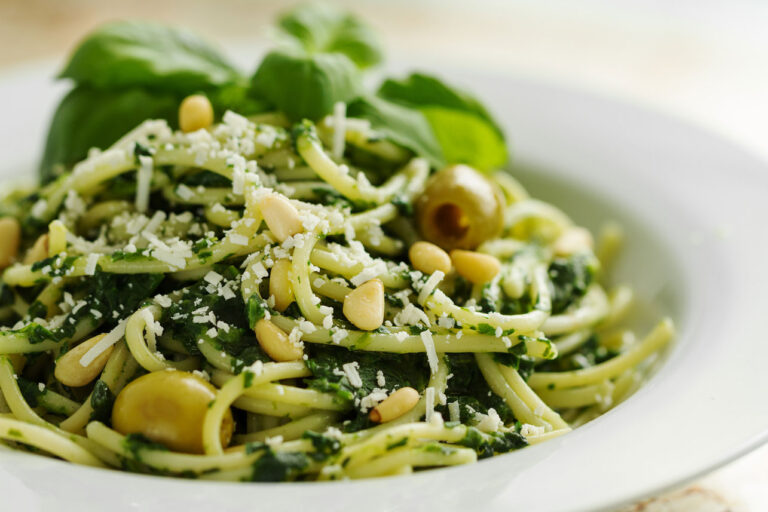 Deliciosa receta de pasta con espinacas y un toque especial