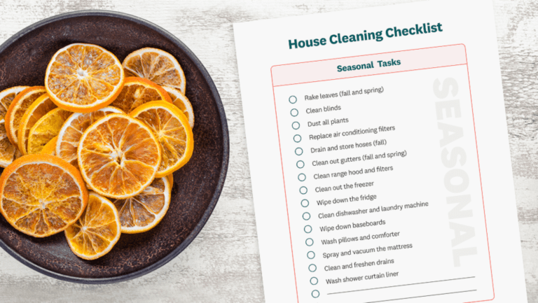 Seasonal kitchen cleaning checklist
